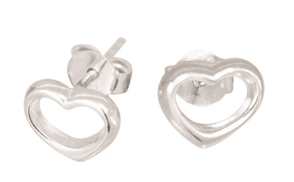 Silver Heart Studs_0