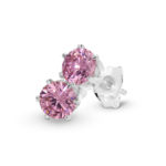 Pink CZ Stud Earrings_0