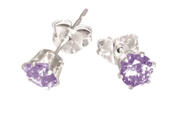 SS Purple Cubic Zirconia Studs_0