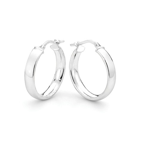 Silver Hoop Earrings_0