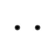 Silver Black CZ Earrings_0
