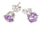 Purple CZ Silver Studs_0