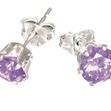 Purple CZ Silver Studs_0