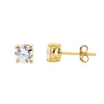 Gold Plated CZ Studs_0