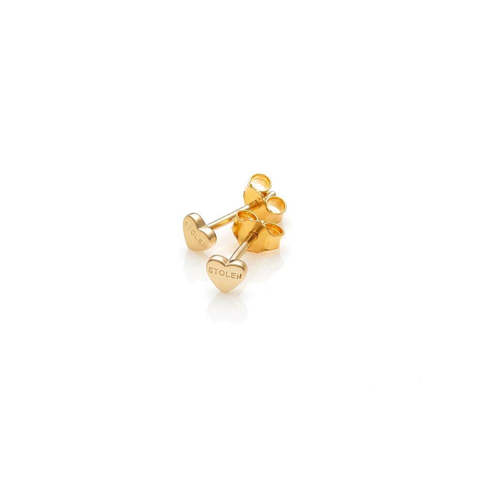 Gold Plated Tiny Stolen Heart Earrings_0