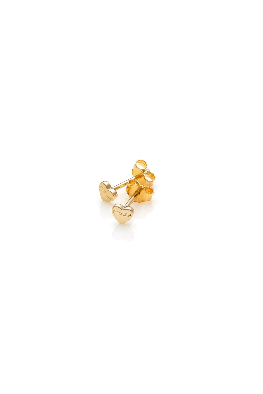 Gold Plated Tiny Stolen Heart Earrings_0