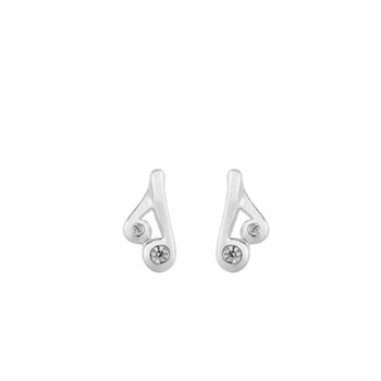 Evolve Precious Fern Earrings (Nurture) Sterling Silver and Cubic Zirconia_0