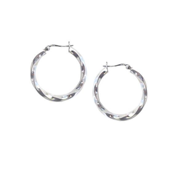 Silver Twist Hoops_0