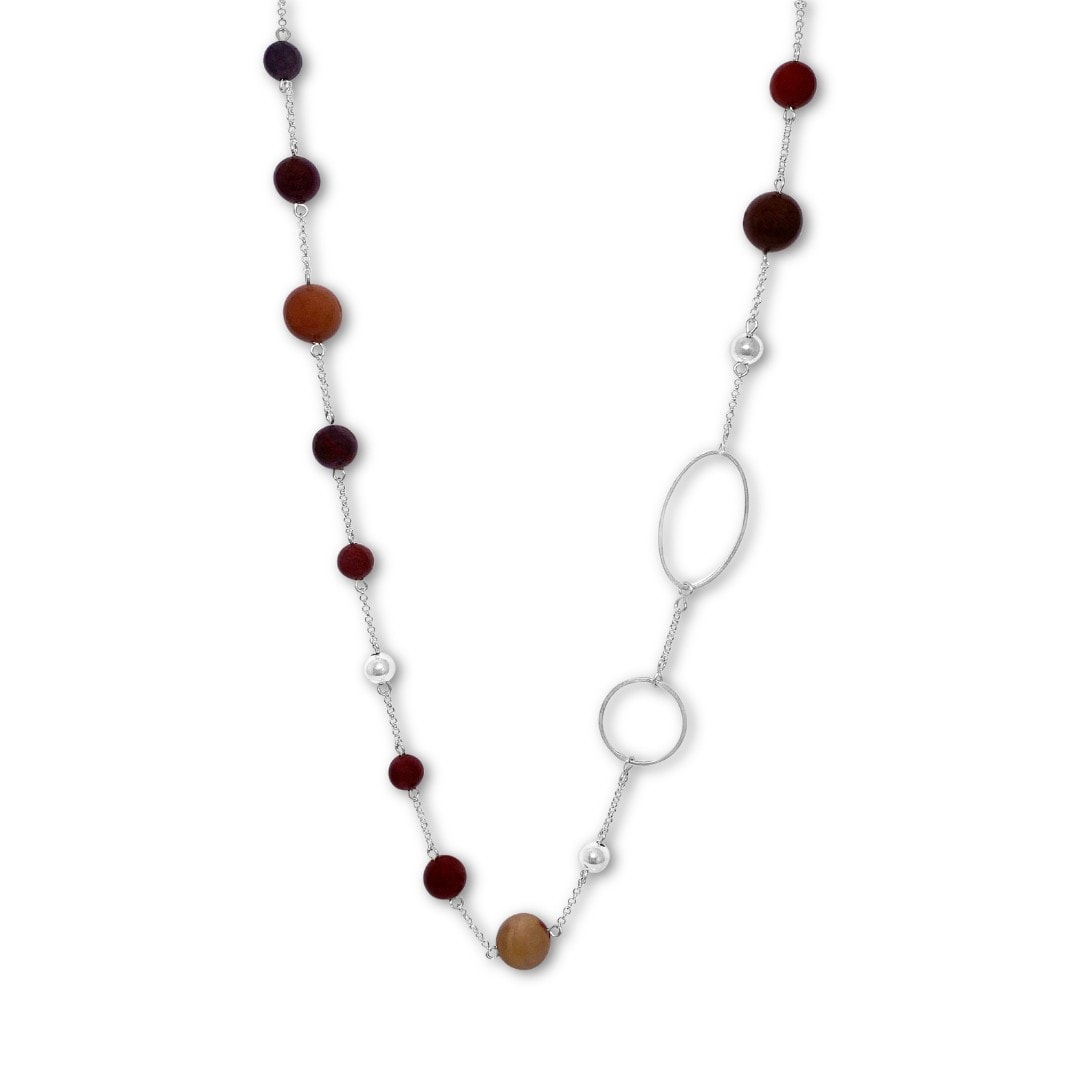 Fabuleux Vous La Pierre Mookalite Cinnamon Silver Necklace_0