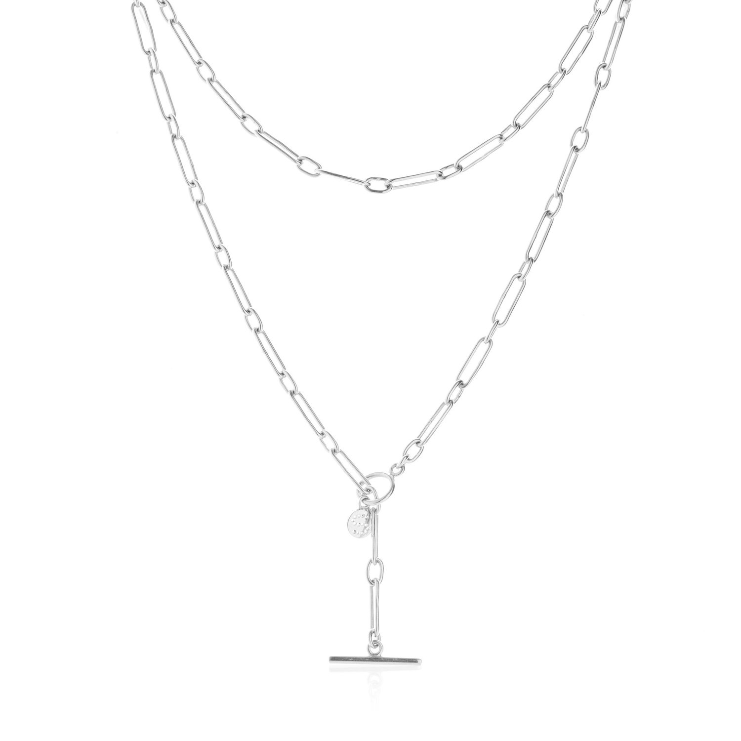 Dutchess Silver Necklace Fob Link Chain Knights The Jewellers Online