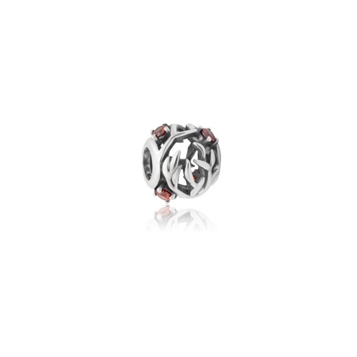 January Protection Evolve Charm With Garnet CZ_0