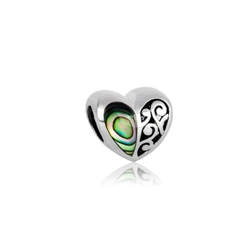 Aroha Paua Silver Bead_0