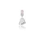 Evolve Aroha (Deep Love) Pink Silver & Enamel Dangle Charm_0