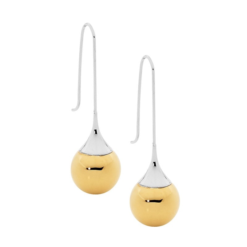 Drop Hook Earrings 2 Tone_0