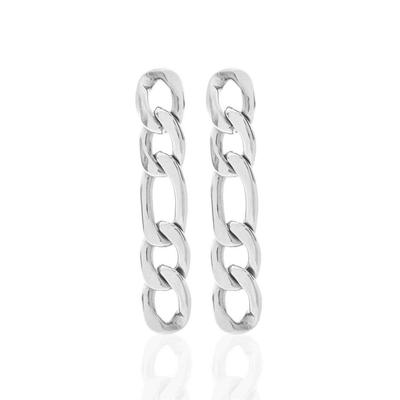 Silk And Steel Figaro Earrings Stainless Steel_0