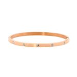 Rose Gold Plated CZ Bangle_0