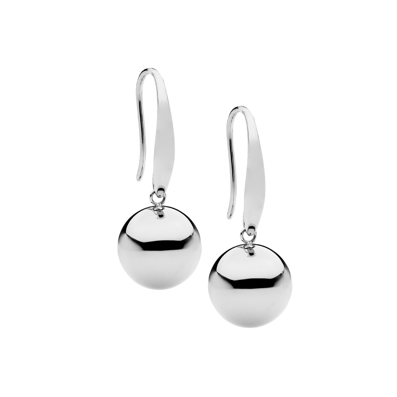 Stainless Steel Drop Ball Earrings_0