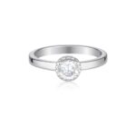 18ct White Gold Lab Grown Halo Ring_0