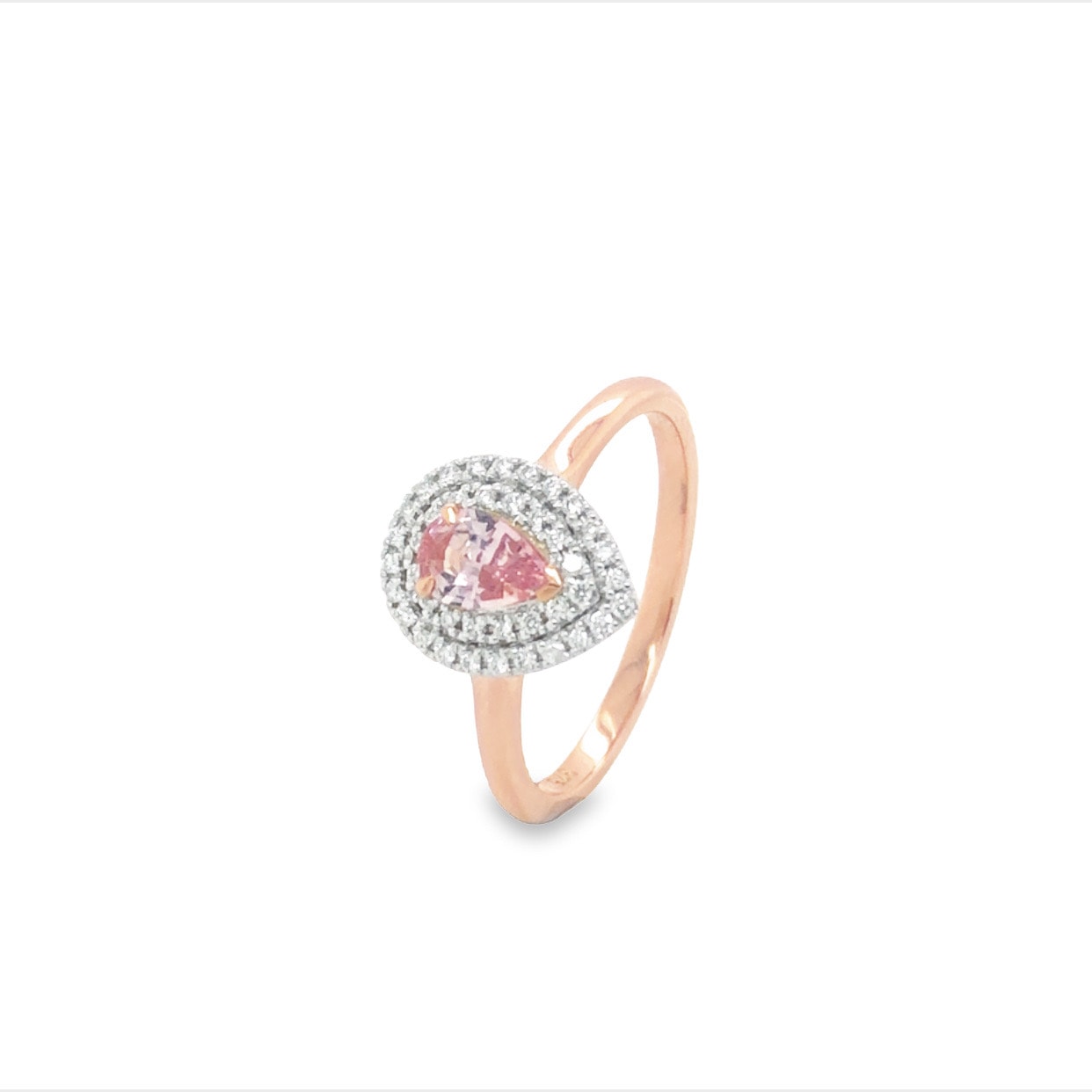 Pink Sapphire and Diamond Ring_0