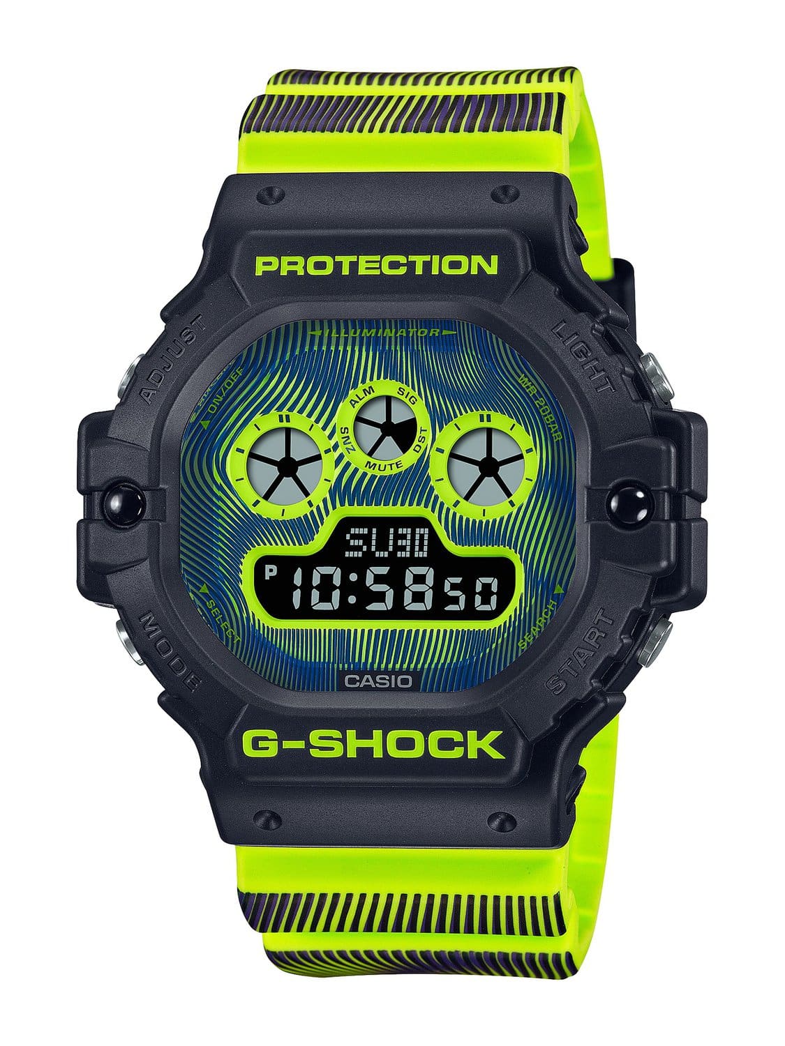 G-Shock Neon Yellow & Black Digital Watch_0