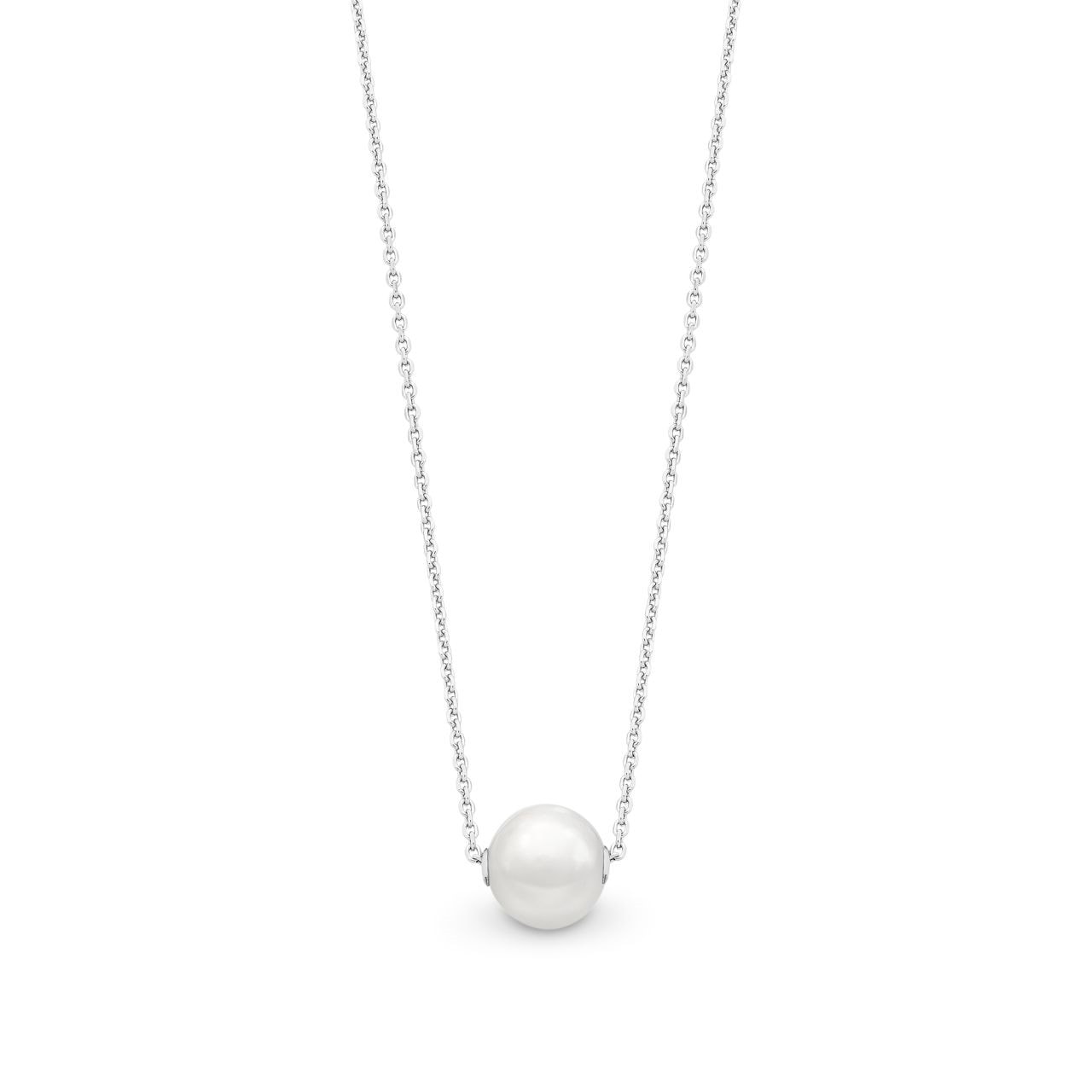 Silver Pearl Pendant on Chain_0