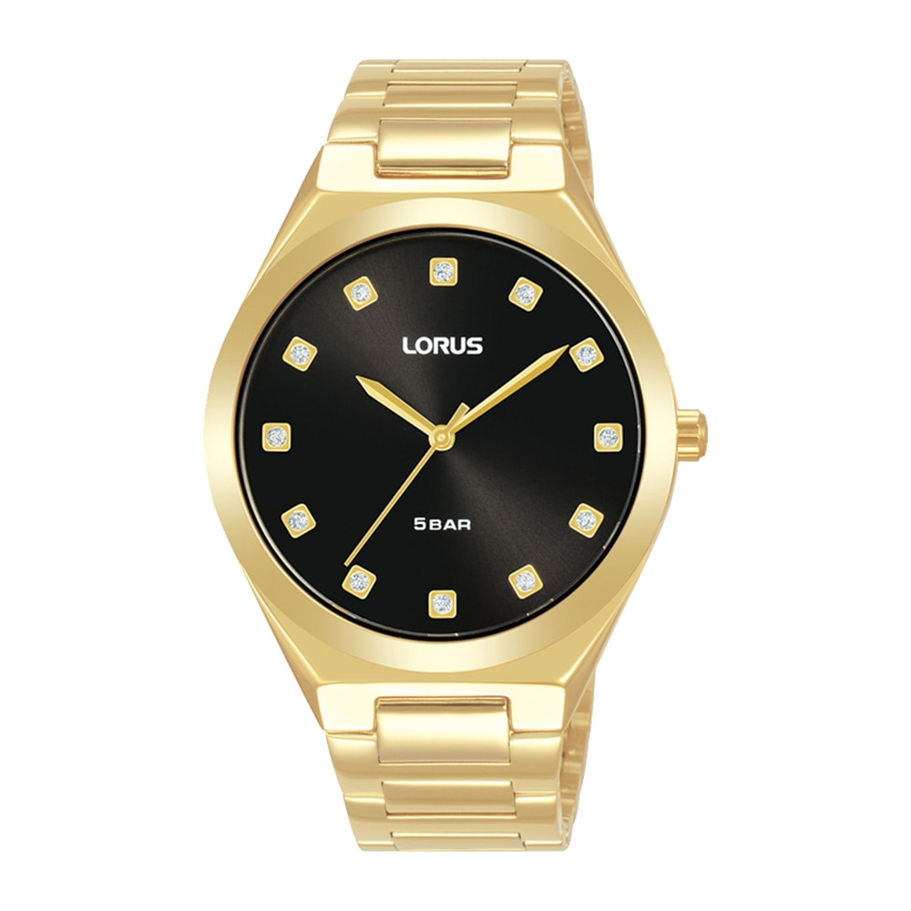 Lorus Ladies Gold and Black Analogue Watch_0