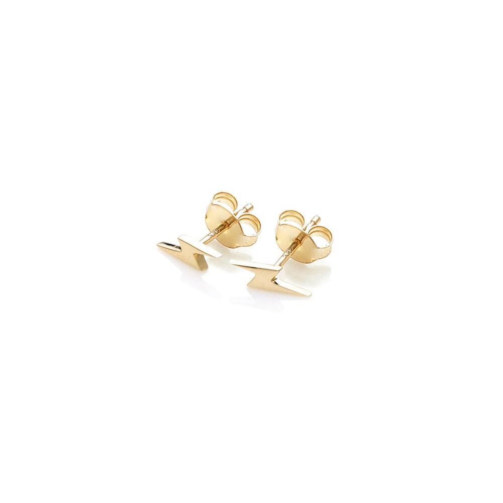I'll Be Lightening Earrings Gold Plated_0
