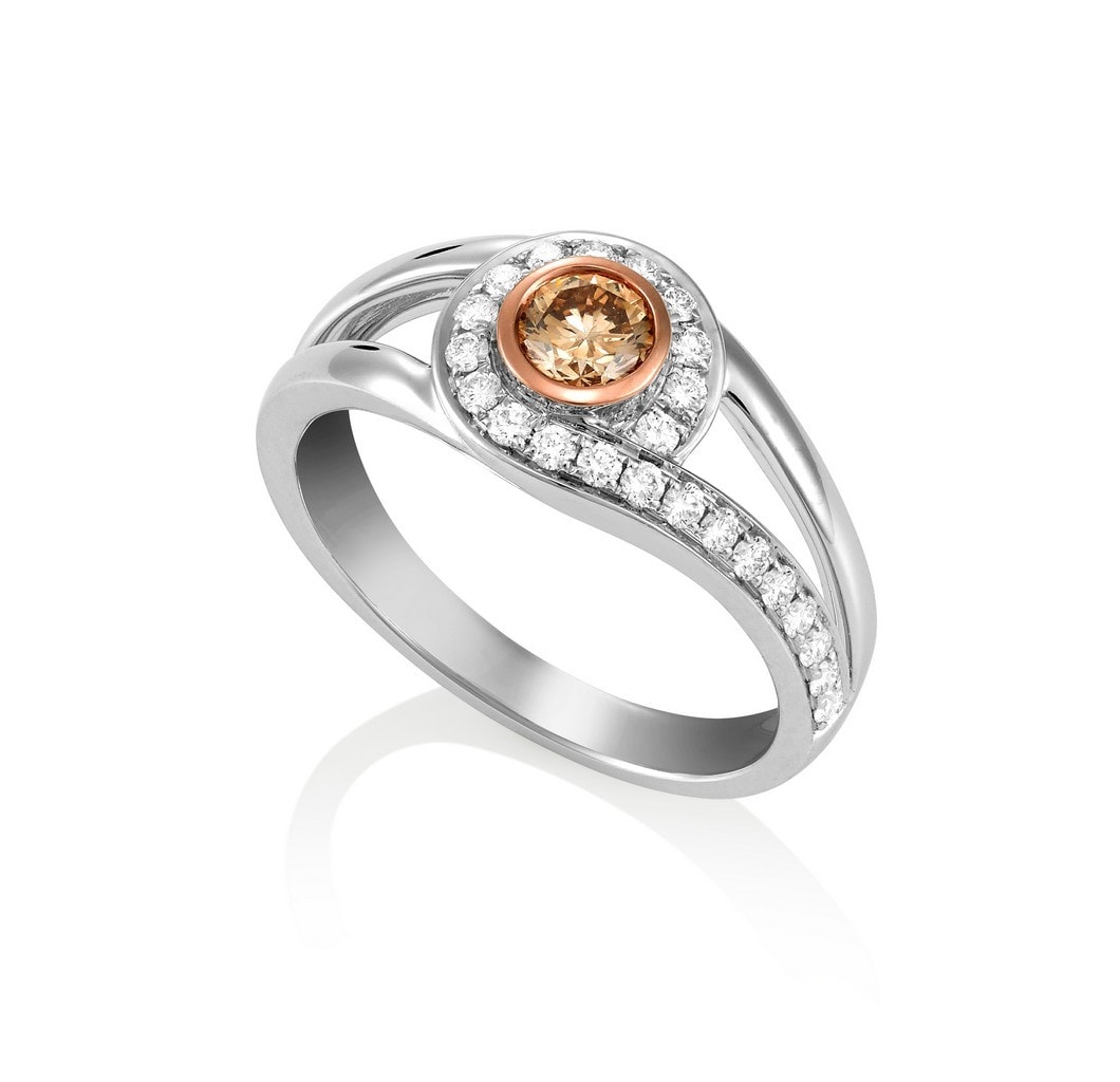 White Gold Chocolate Diamond Dress Ring TDW .30ct Knights The Jewellers Online Jewellery Store