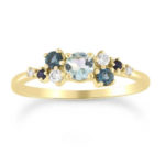 9ct Aquamarine and Diamond Ring_0