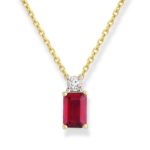 9ct Ruby and Diamond Necklace_0