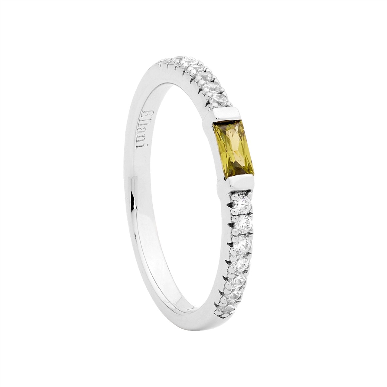 Sterling Silver Cubic Zurconia and Peridot Ring_0
