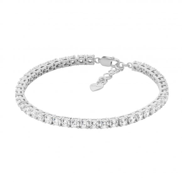 Sterling Silver Cubic Zurconia Tennis Bracelet_0