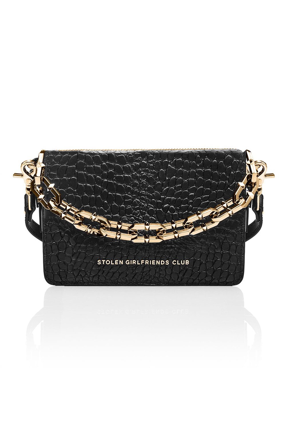 Little Trouble Bag Matte Black and Gold_0