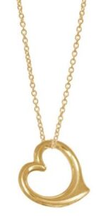 9ct Gold Open Heart Pendant Only_0