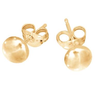 9ct Gold Flat Ball Stud Earrings 6.6mm_0