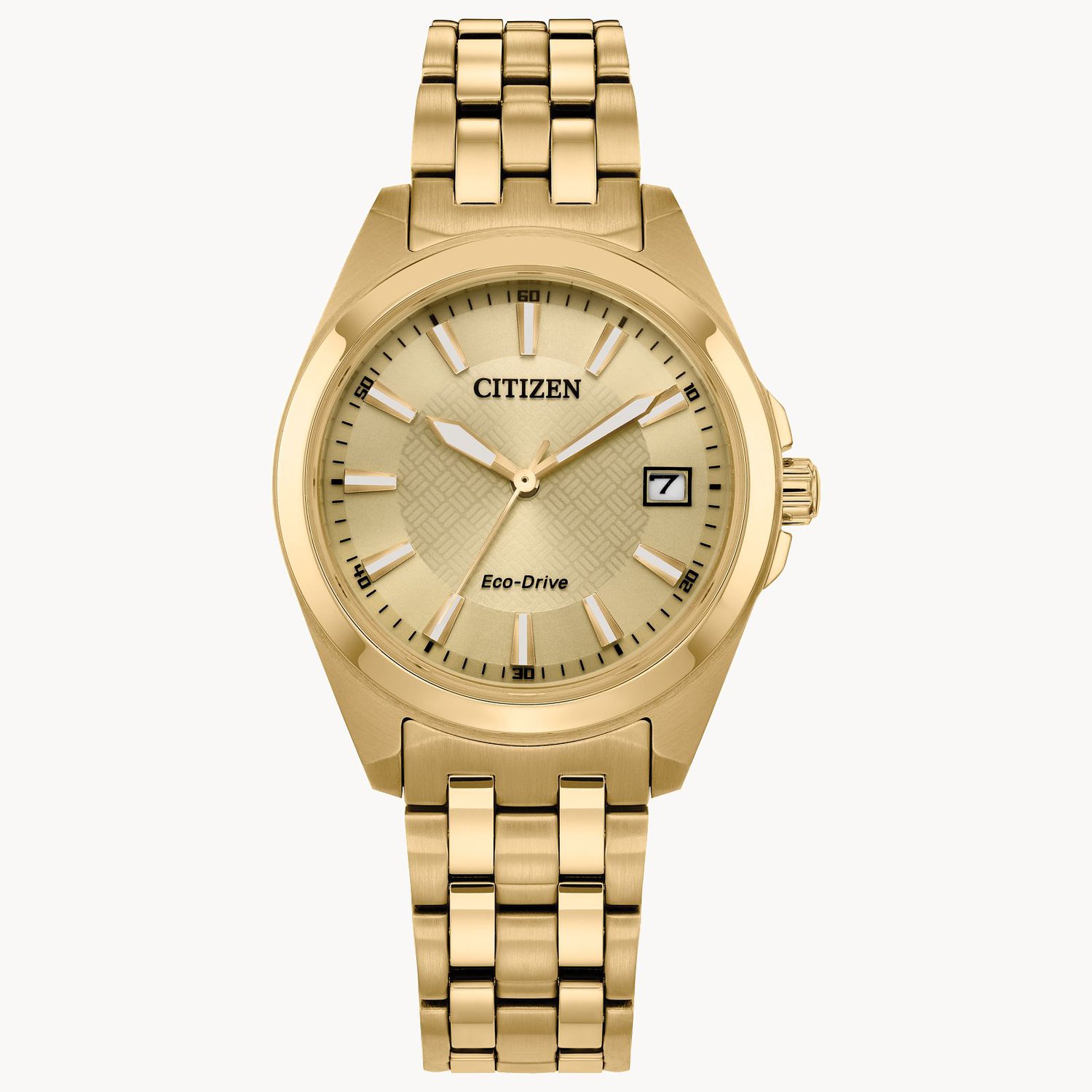 Citizen Ladies Eco-Drive Gold Analogue Watch_0