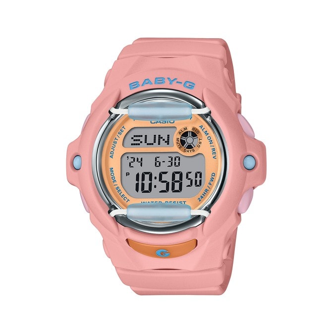 Baby-G Digital Watch Orange/Blue with Pink Strap_0