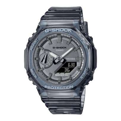 G-Shock Ladies Analogue and Digital Grey Transparent Watch 200m_0