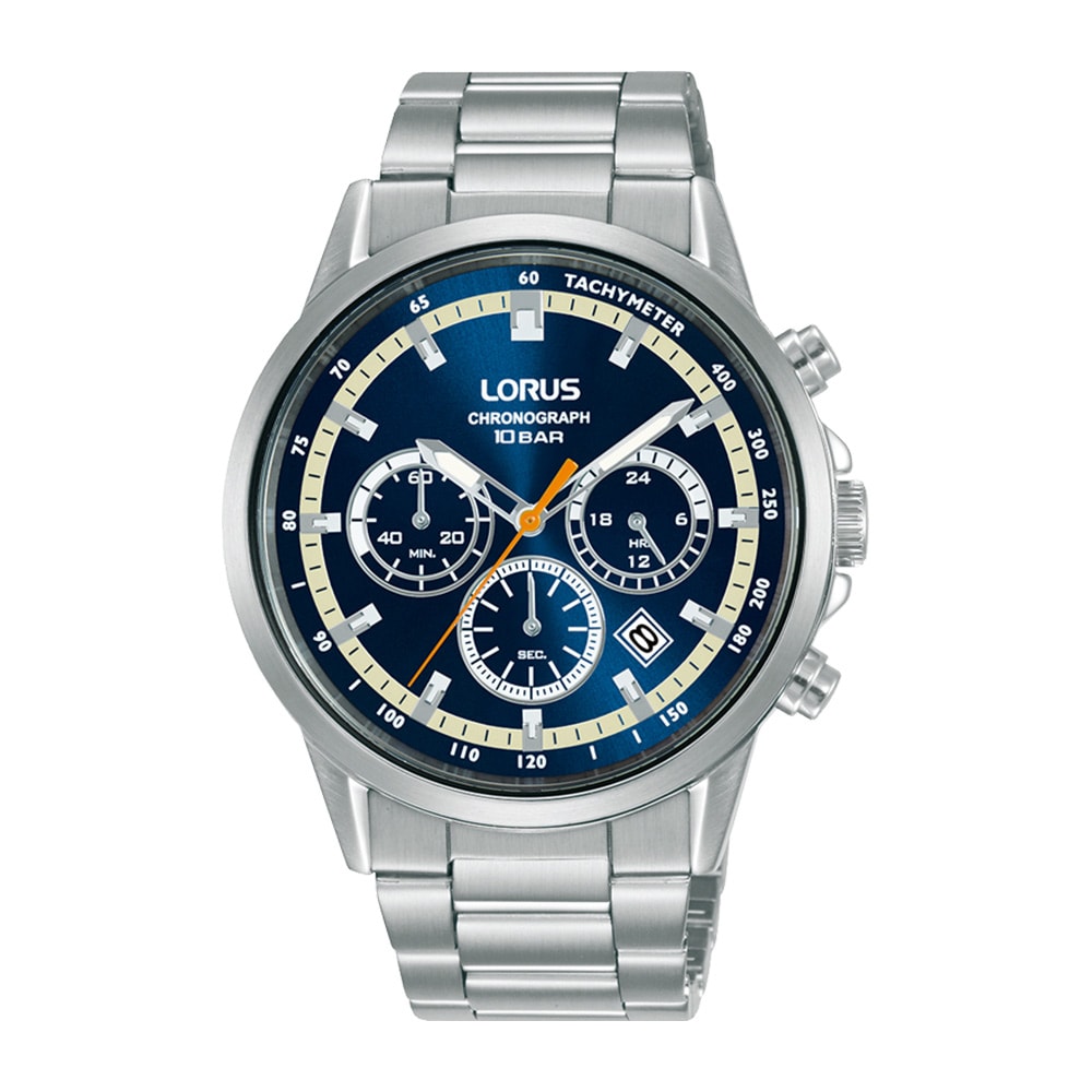 Lorus Gents Silver Analogue Chronograph Watch_0