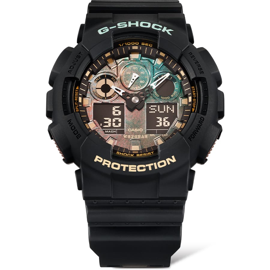 G-Shock Black and Rust Analogue Watch 200m_0