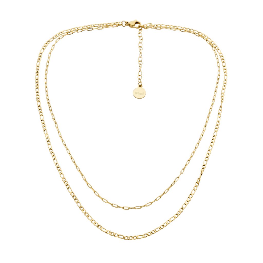 Stainless Steel Gold Plated Chain Necklace_0