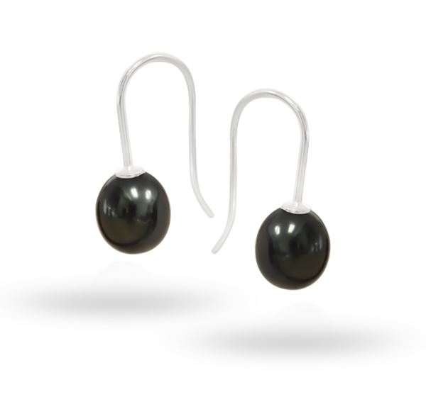 Black Drop Pearl Earring_0