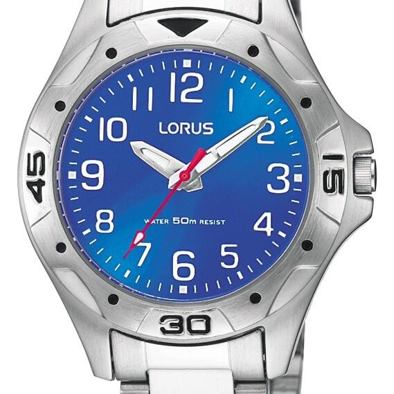 Lorus Ladies Silver Blue Face Sports 100mtr Analogue Watch_0