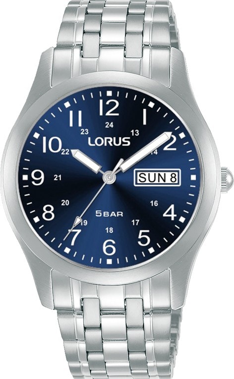 Lorus Gents Blue and Silver Watch 50mtr_0