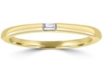 Gold Emerald Cut Diamond Ring_0