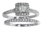 9ct White Gold Cubic Zirconia 2 Ring Set_0