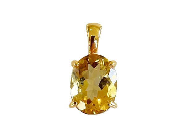 9ct Yellow Gold Citrine Pendant_0