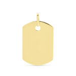 Gold Dog Tag Pendant_0