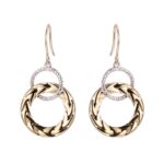 9ct Gold Circle Drop Earrings_0