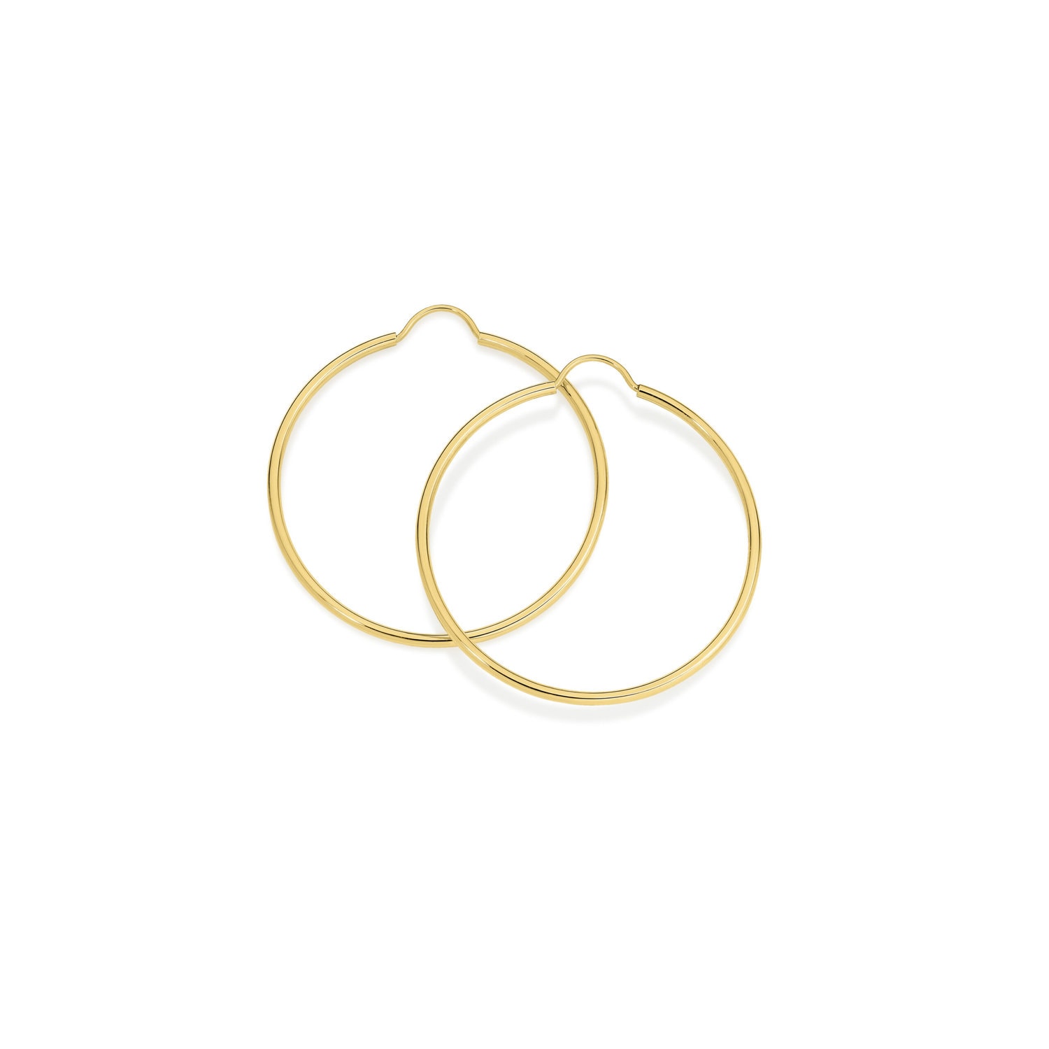 Yellow Gold Hoop Earrings_0